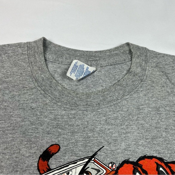 Vtg Pontiac GTO Cheetah Mens T-Shirt XL Y2K Double Sided Grey Hot Rod B7 - Picture 6 of 9